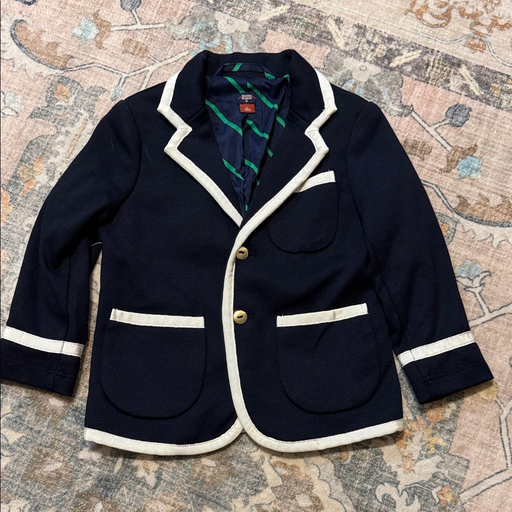 Rowing Blazers Navy Blazer with Green Striped Lining